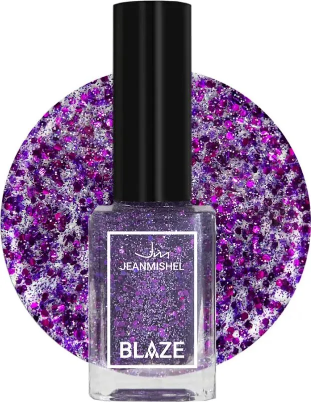 JEANMISHEL лак д/ногтей с блестками blaze тон 410 12мл