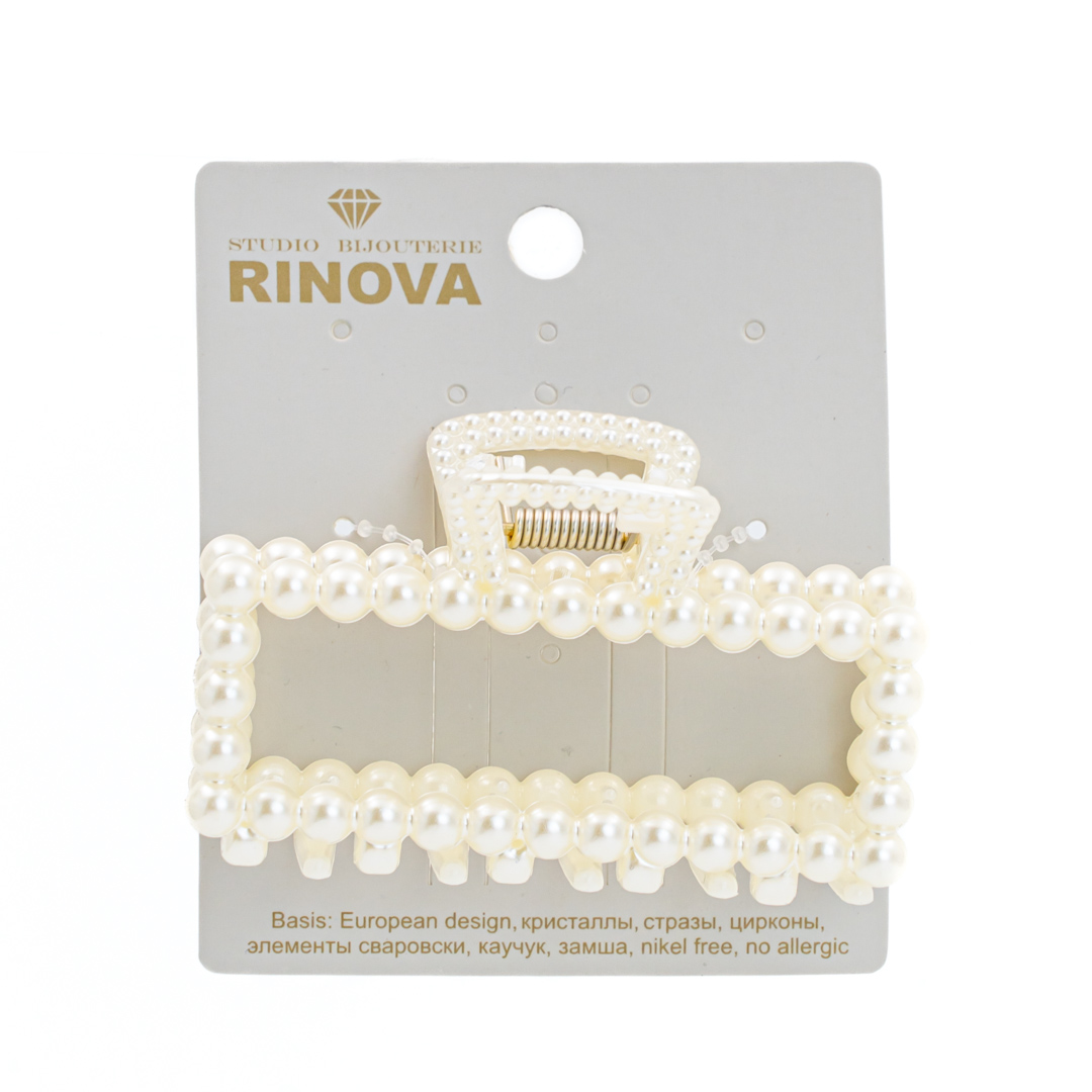 RINOVA краб д/волос декор жемчуг 6-7см 502712