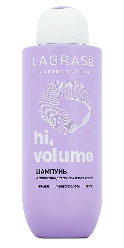 LA GRASE Hi, Volume шампунь уплотняющий д/тонких волос 500мл