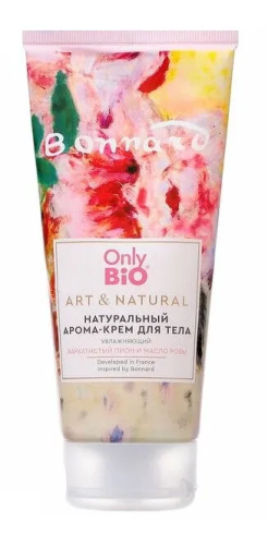 ONLY BIO ART & NATURALL арома-крем д/тела увлажняющий бархатистый пион и масло розы 200мл