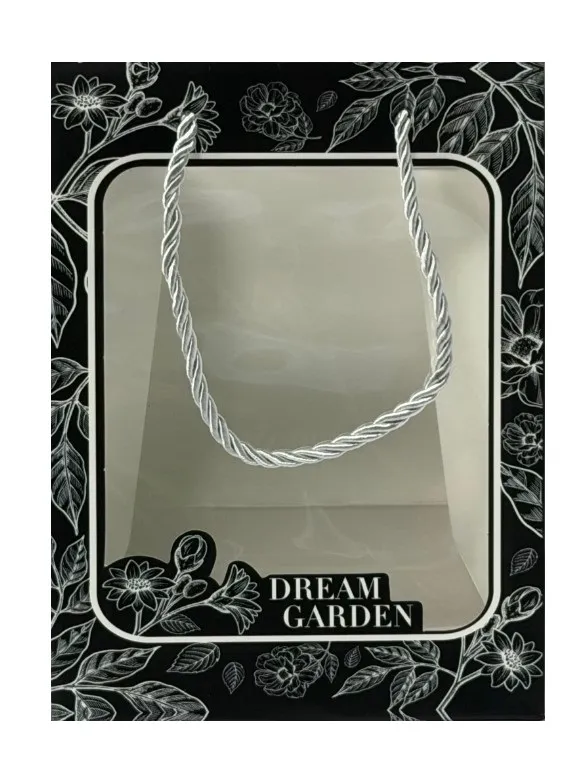 Пакет подарочный 15*20*10см с прозрачным окном Сад мечты  EJ25238