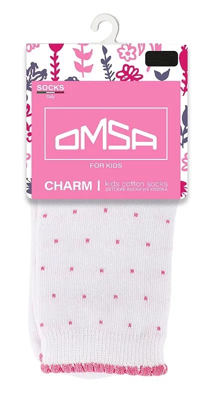 OMSA носки детские в горошек 22P31 bianco р.19-22