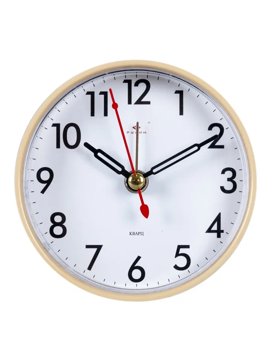 РУБИН будильник кварц корпус бежевый классика В7-005