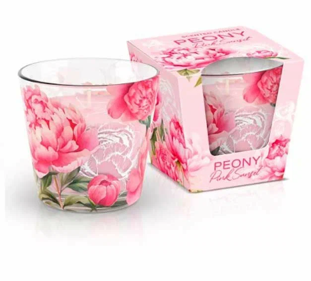 BARTEK свеча аромат. в стакане пионово-розовый закат 115г