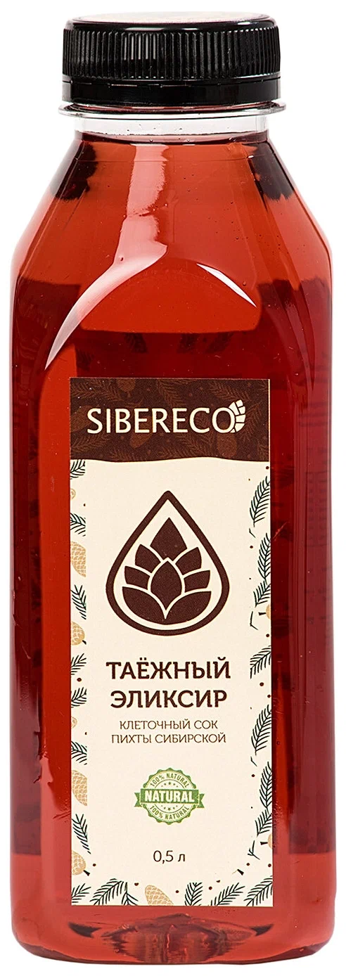 СИБЕРЕКО сок клеточный пихты сибирской таежный эликсир 0,5л