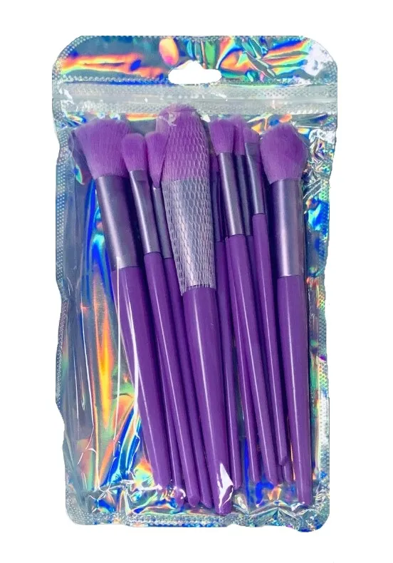 Набор кистей для макияжа 12шт цв.сиреневый EL230088