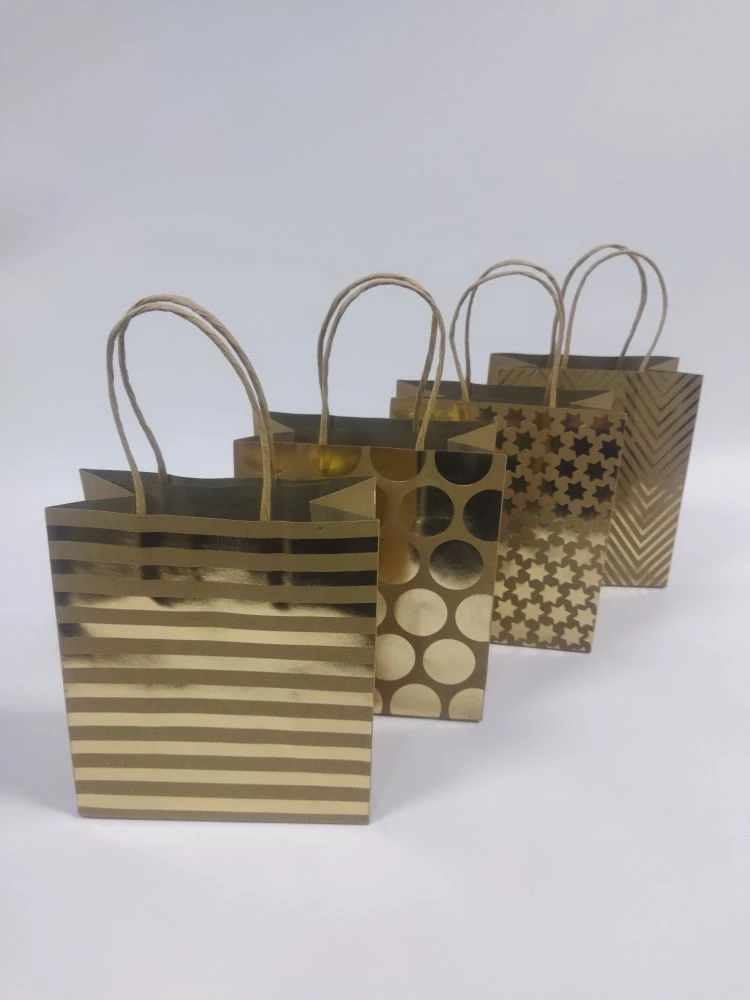 Пакет подарочный крафт 15*17*8см Абстракция гологр. EJ25347