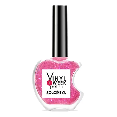 SOLOMEYA лак д/ногтей one week vinyl polish pink pearl т.22 13мл