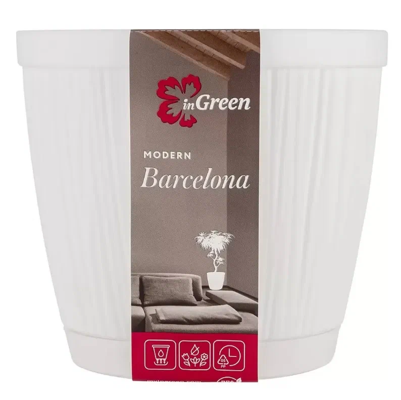 Кашпо Barcelona цв.белый 6,5л IG623110006/6