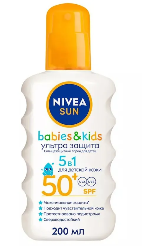 NIVEA Sun спрей д/детей солнцезащитный ультра защита SPF50 200мл