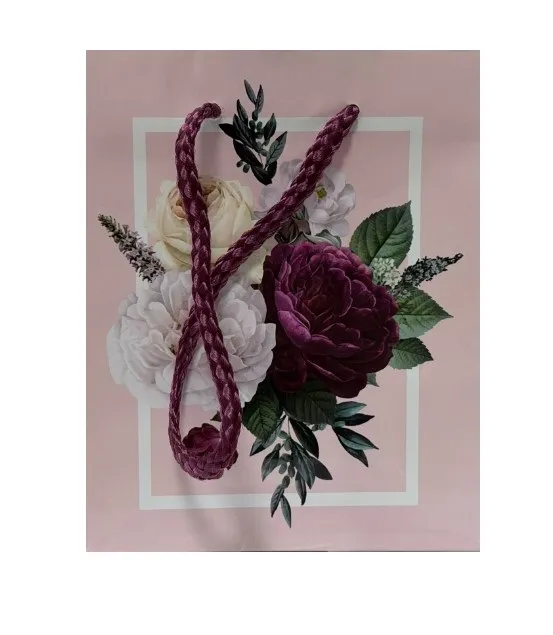 Пакет подарочный 12*15*6см цветы 6582681 (10)