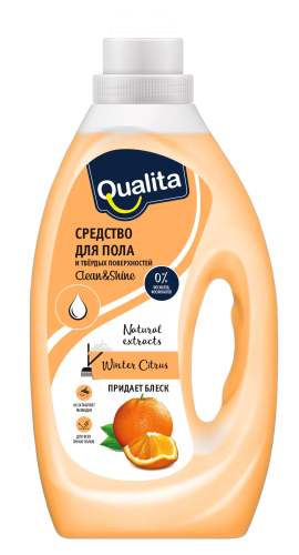 QUALITA средство д/мытья пола и твердых поверхностей winter citrus флакон 1л