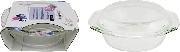 Кастрюля Atmix жаропрочное стекло с крышкой 1л CR2