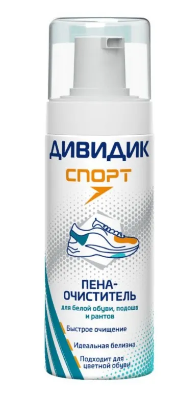 ДИВИДИК аэрозоль-очиститель д/белой обуви пенный спорт 150мл