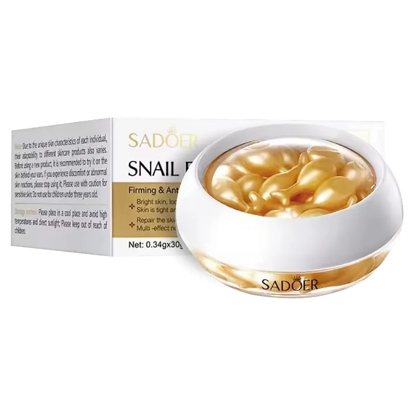 SADOER лосьон д/лица в капсулах с муцином улитки 34г