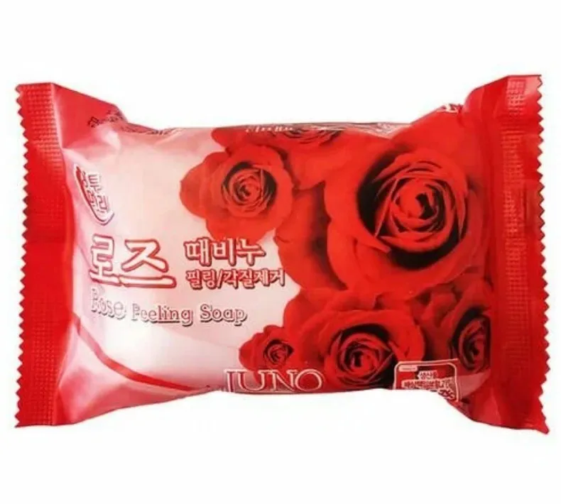 JUNO мыло-пилинг rose 150г