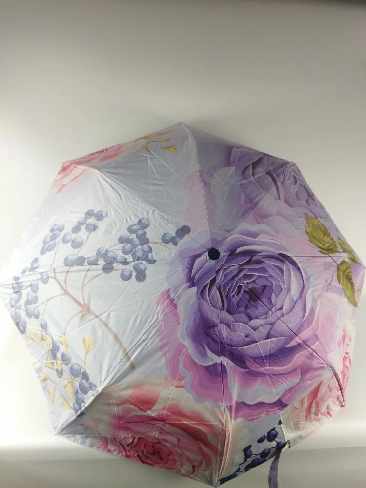 Зонт автомат Цветы Д:55см ED25450