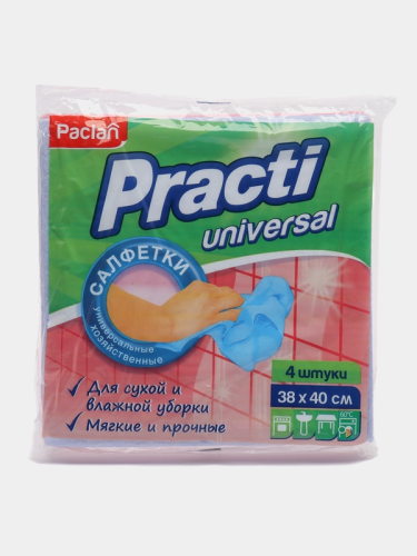 PACLAN Practi салфетка хозяйственная универсальная 38*40см 4шт/10