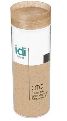 IDILAND Palermo банка д/сыпучих продуктов бесцветный флэк 1,5л 221116201/02