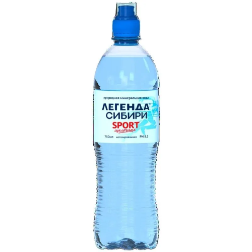 ЛЕГЕНДА СИБИРИ вода спорт щелочная негазированная с соской 0,7л./6