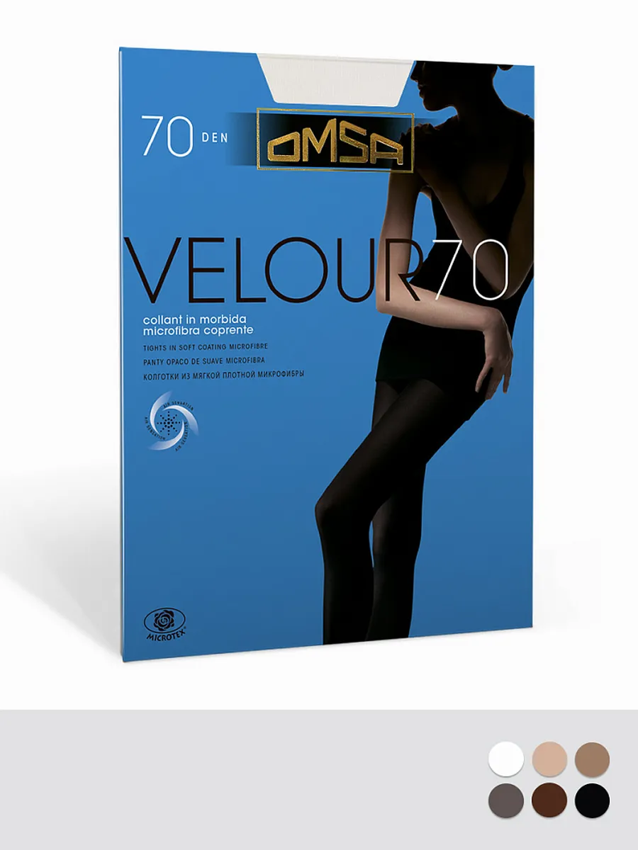 OMSA колготки женские velour 70 moro р.4