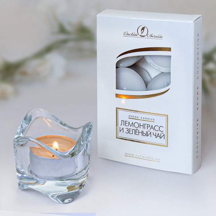 Свеча аромат. лемограсс и зеленый чай 321335