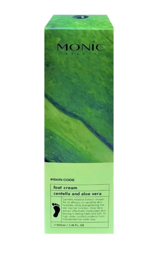 MONIC BEAUTY Skin Code крем д/ног центелла и алоэ вера 100мл