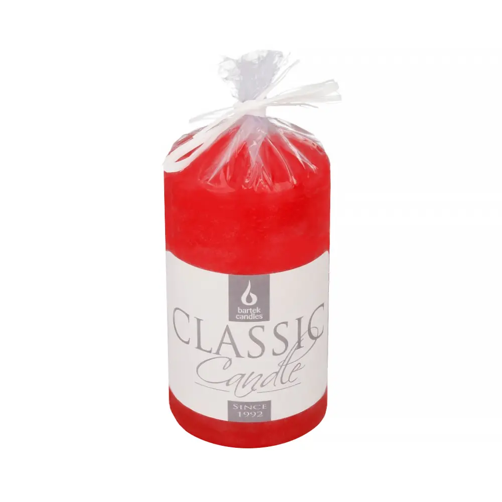 BARTEK свеча колонна цв.красный 6*12см
