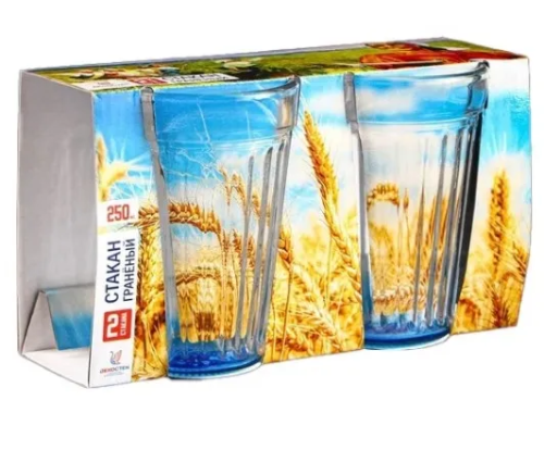 ДЕКОСТЕК набор стаканов 785/2 гладкий 250мл 2шт