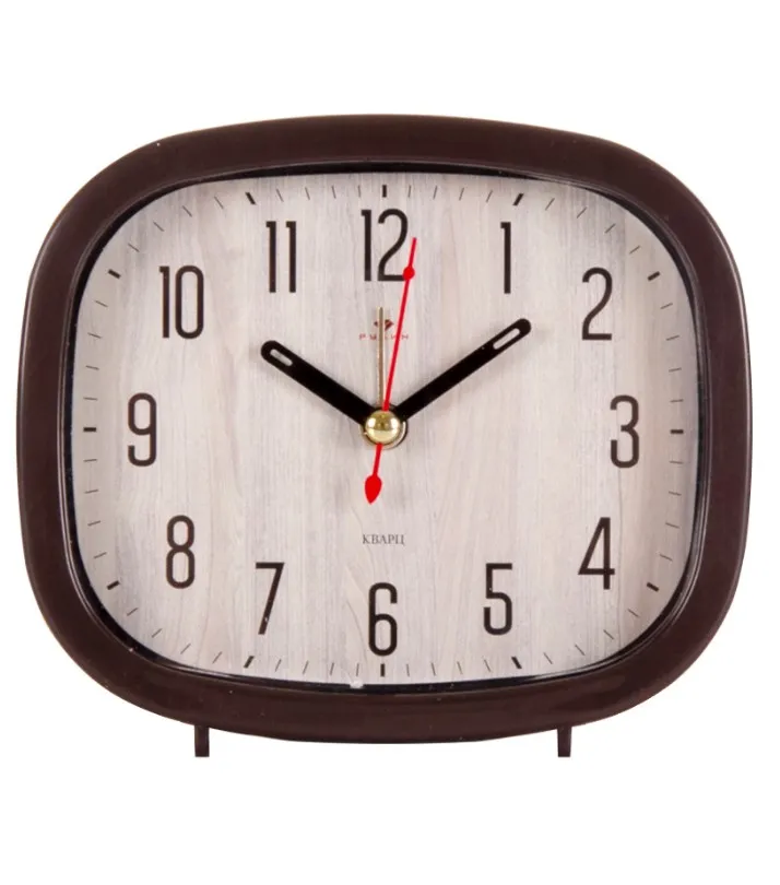 РУБИН будильник кварц цв.т.коричневый эко стиль В5-008/20