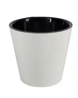Кашпо London с дренажной вставкой белый 3,3л/9