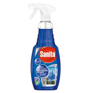 SANITA спрей д/стекол с формулой антипыль+спирт 500мл