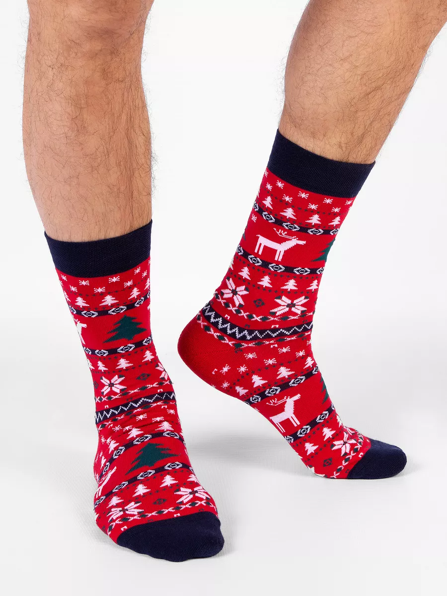 Носки мужские С1512 красный р.25