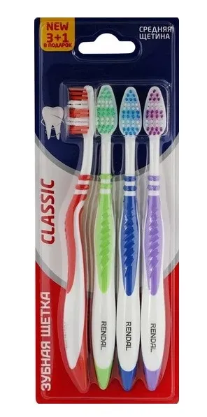 RENDALL щетка зубная сlassic 3+1 ср.жесткости