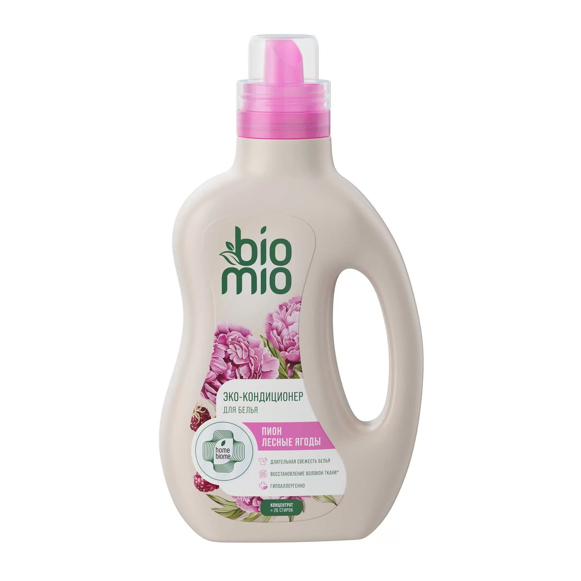 BIOMIO Bio-Soft кондиционер д/белья пион и лесные ягоды 800мл