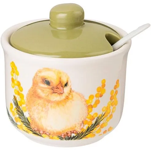 AGNESS Sunday сахарница с ложкой 300мл 10*9,5см 358-2213