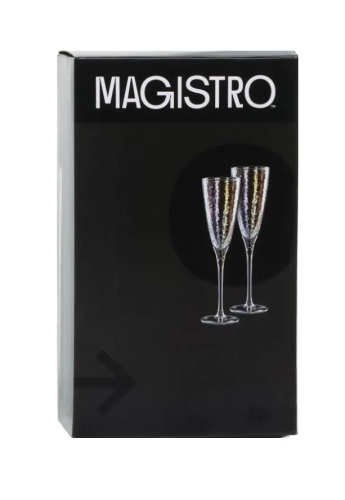MAGISTRO набор бокалов д/шампанского жемчуг перламутровый 270мл 2шт 9579184