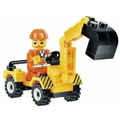Конструктор стройка экскаватор 28 деталей № SL-7565 1426836
