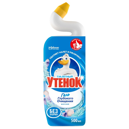 ТУАЛЕТНЫЙ УТЕНОК средство чистящее д/унитаза 5в1 активный морской 500мл