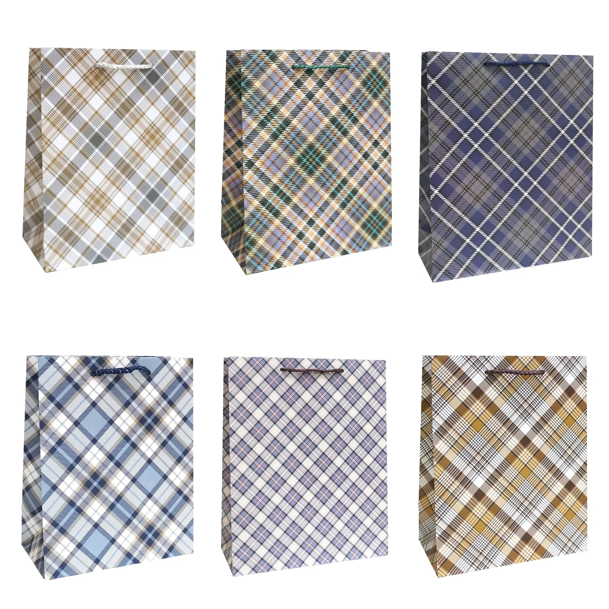 Пакет подарочный 26*10*32см Клетка EJ25235