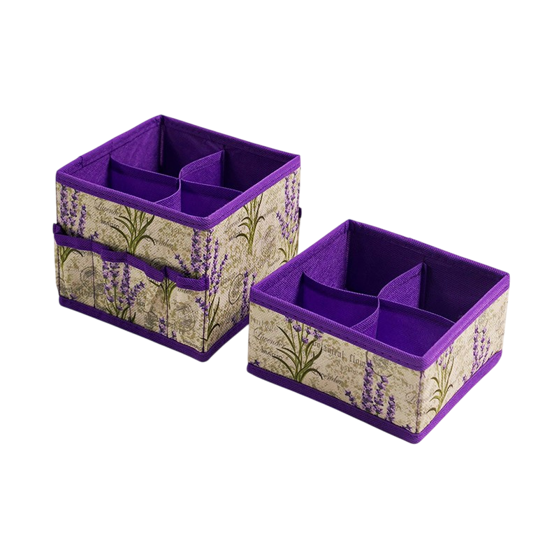 Органайзер д/косметики лаванда набор 2шт. 15*15*12см