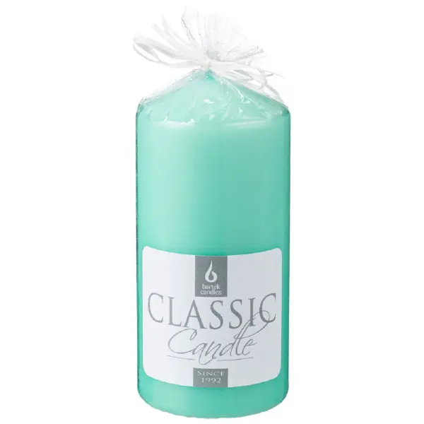 BARTEK свеча колонна цв.мятный 8*20см