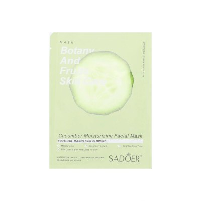 Sadoer Маска для лица тканевая увлажняющая с экстрактом огурца Botany And Fruits, 25 г