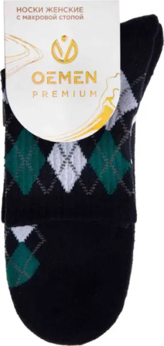 OEMEN носки женские с махровой стопой PW738-4 т.синий р.23-25