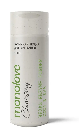 MONOLOVE пудра д/умывания энзимная vegan enzyme powder cica&bha 150мл