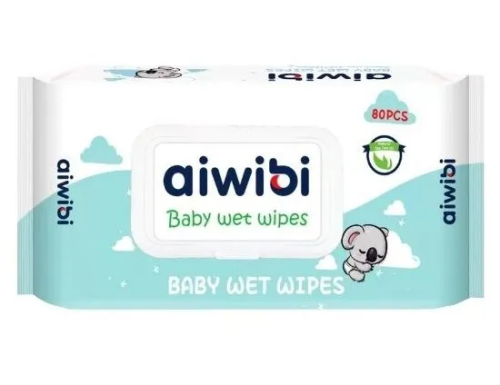 AIWIBI салфетки влажные детские с клапаном blue чайное дерева 20*15см 80шт