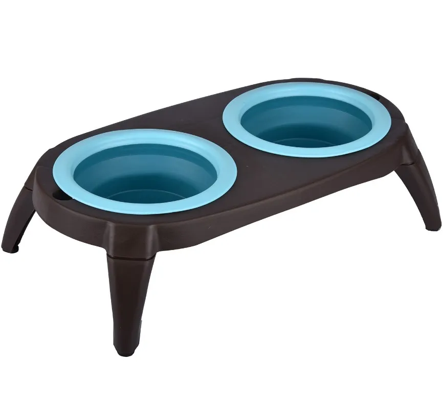 ЧУДОДОМ набор мисок д/животных на подставке 43*21,5*3,5см 2шт 10920-0628-2/267638