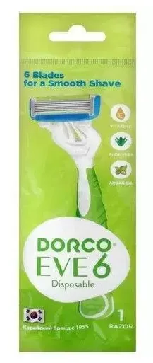 DORCO станок д/бритья одноразовый shai 6 жен.