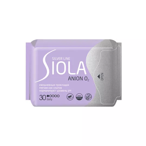 SIOLA Silver Line прокладки ежедневные с анионным вкладышем daily 30шт