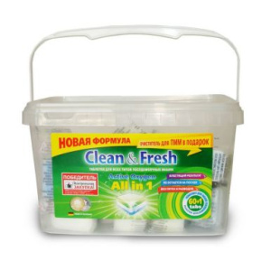 CLEAN&FRESH таблетки д/пмм 5в1 60шт (6)